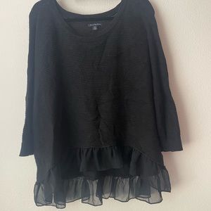 AE Black Tulle Sweater